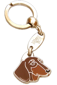 DACHSHUND BROWN <br> (keyring, engraving included)